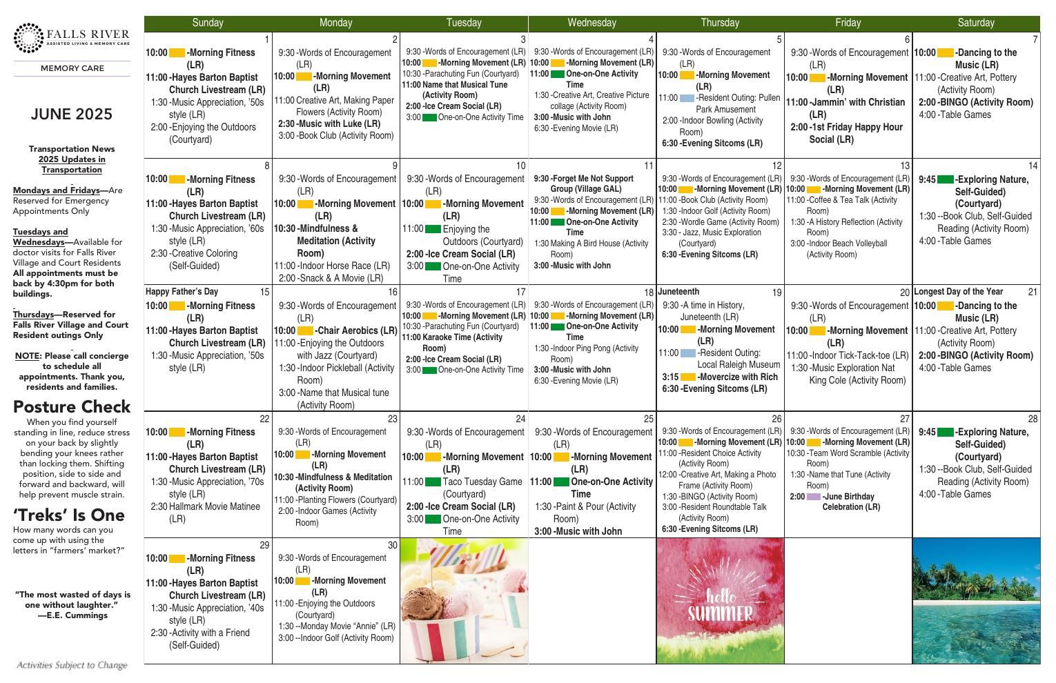  Event Calendar
