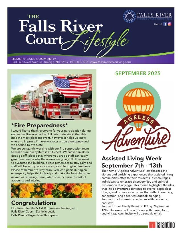 Memory Care Current Newsletter
