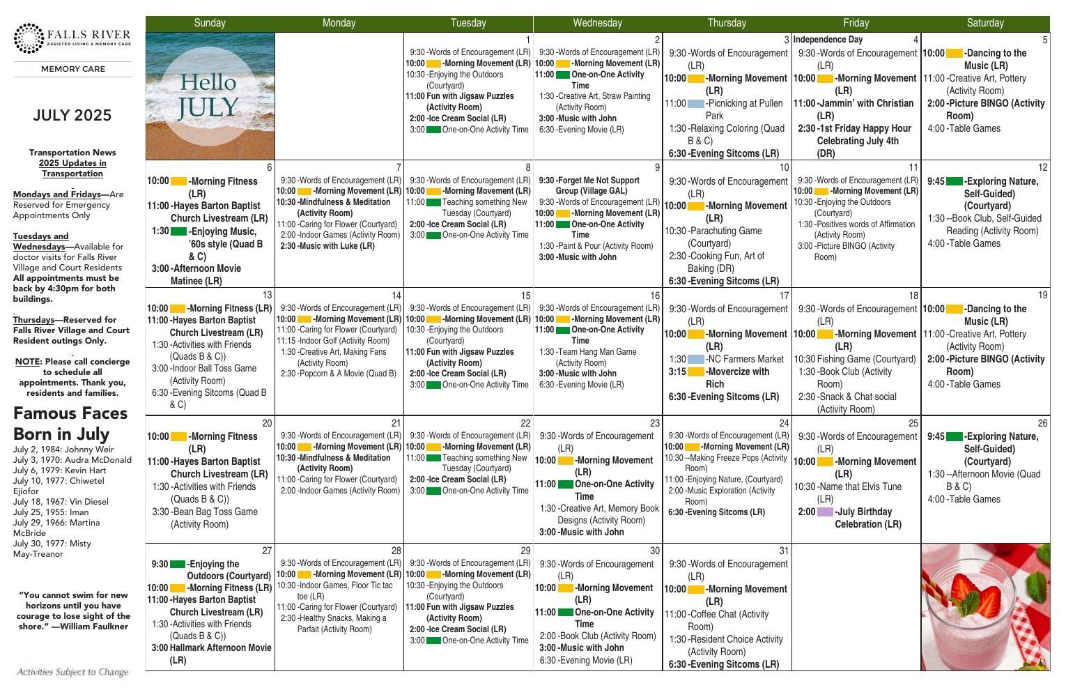  Event Calendar